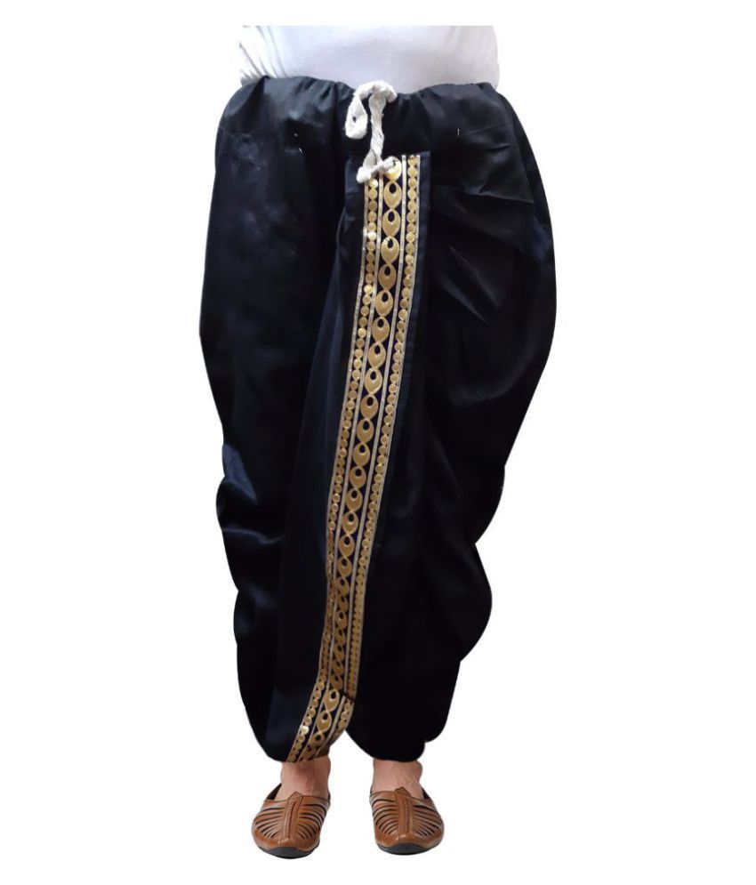 black shirt & dhoti