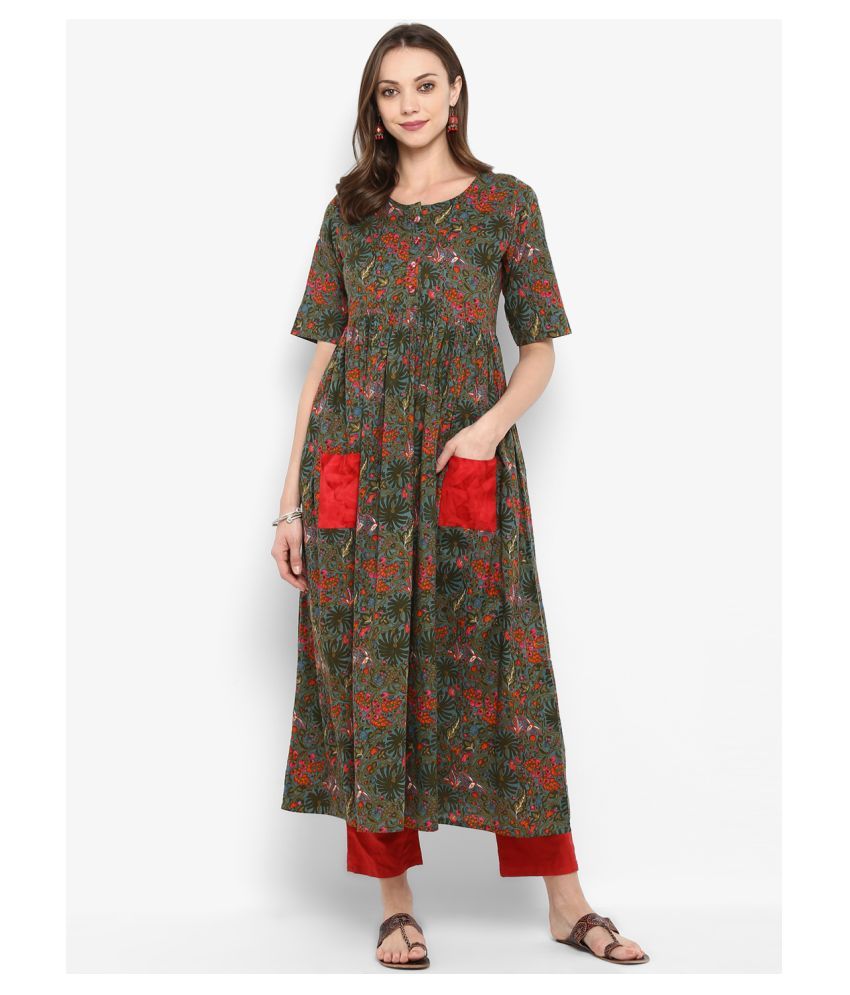 green colour ka frock