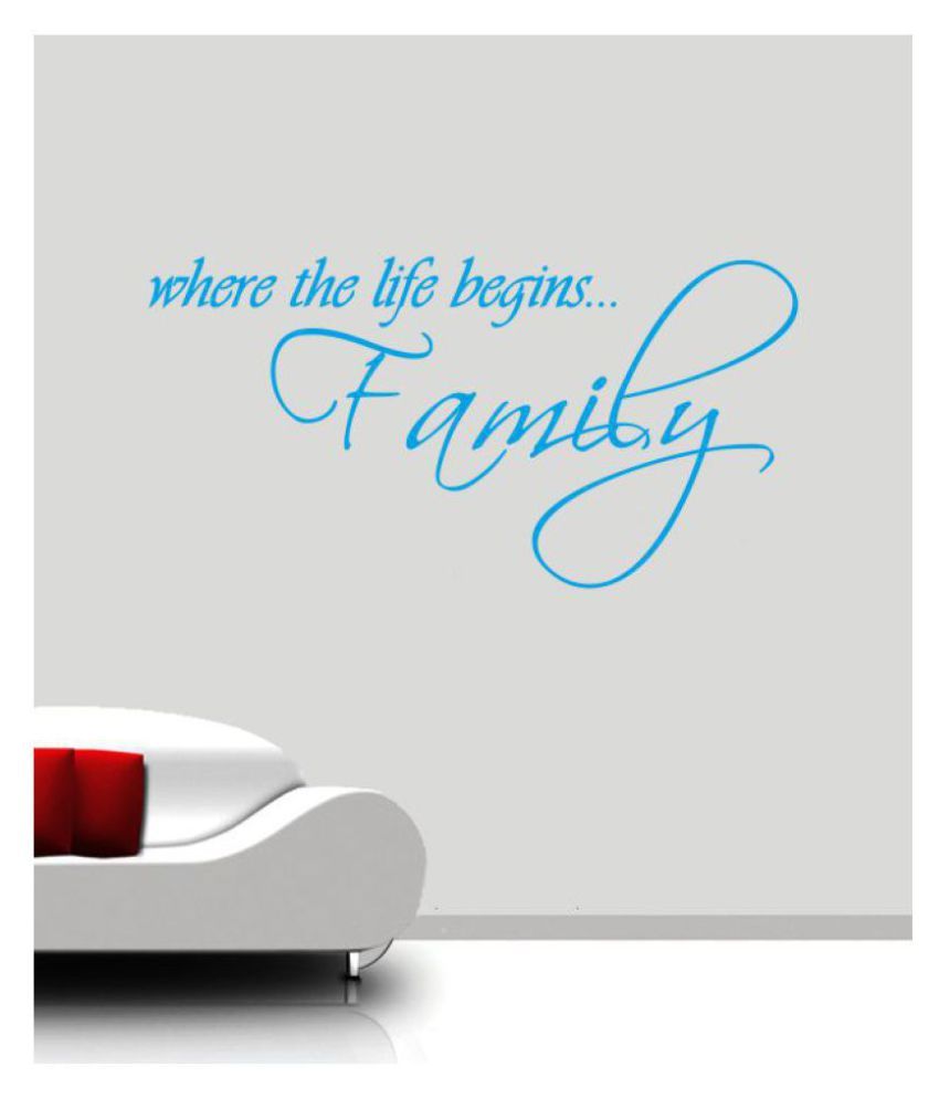Ritzy Family Begins Wall Quotes Decal Motivational Quotes Sticker 60 x 30 cms Ritzy Family Begins Wall Quotes Decal Motivational Quotes Sticker 60 x 30 cms