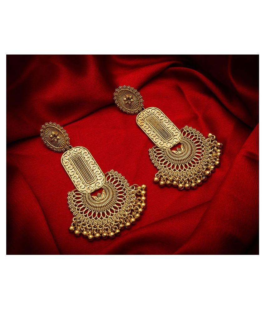 gold heavy earrings with price