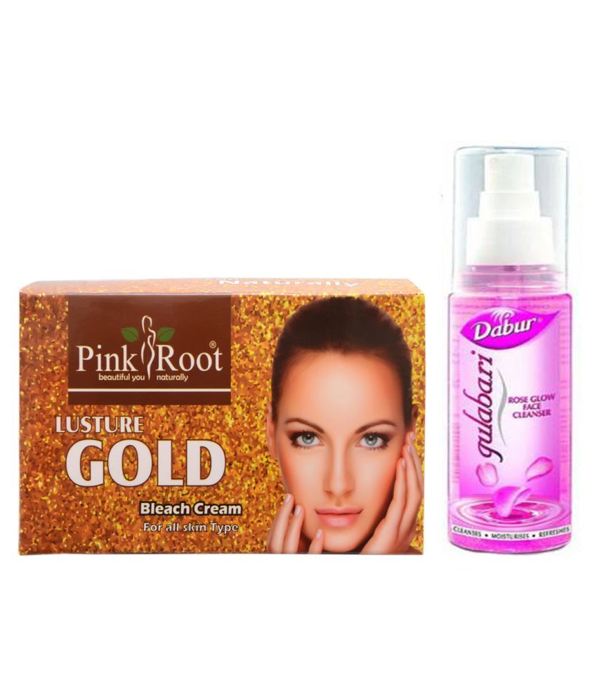 Pink Root Gold Bleach 250gm Dabur Gulabari Rose Glow Face Cleanser 100ml Day Cream 100 Ml Pack Of 2 Buy Pink Root Gold Bleach 250gm Dabur Gulabari Rose Glow Face Cleanser 100ml