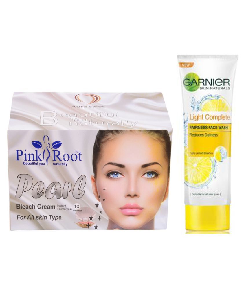Pink Root PEARL BLEACH 250GM, GARNIER LIGHT COMPLETE FAIRNESS FACE WASH