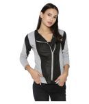 Campus Sutra Cotton Grey Quiltted Jackets