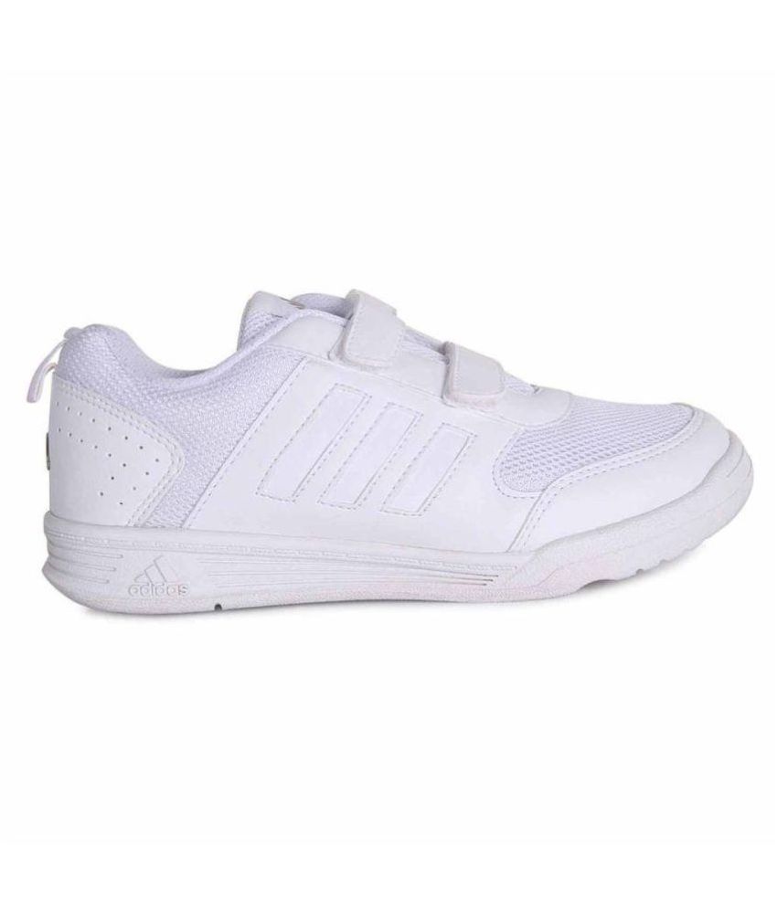adidas white velcro school shoes