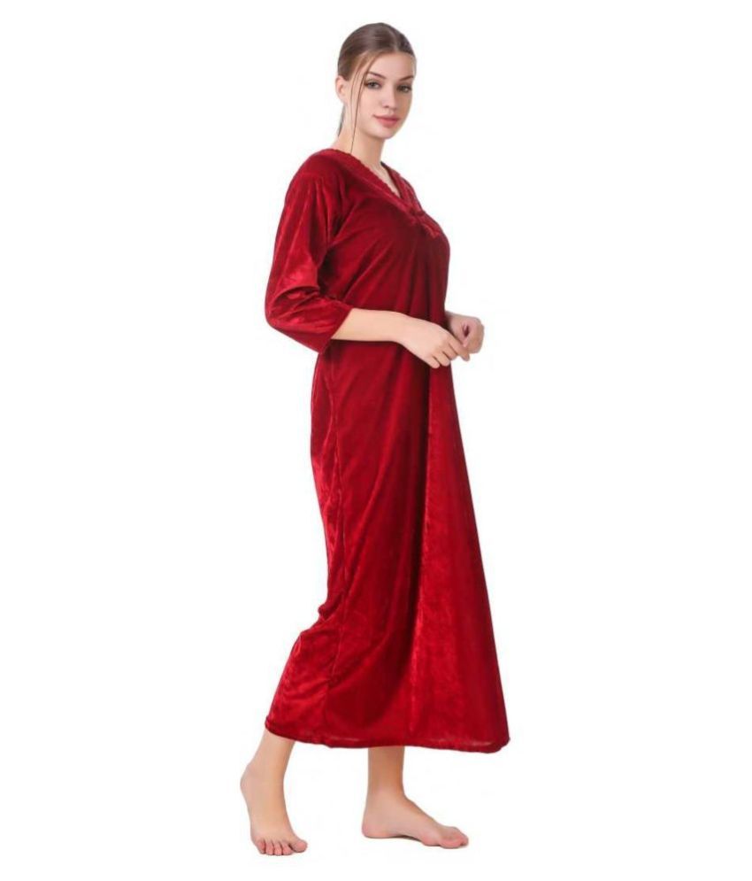 velvet nighty design