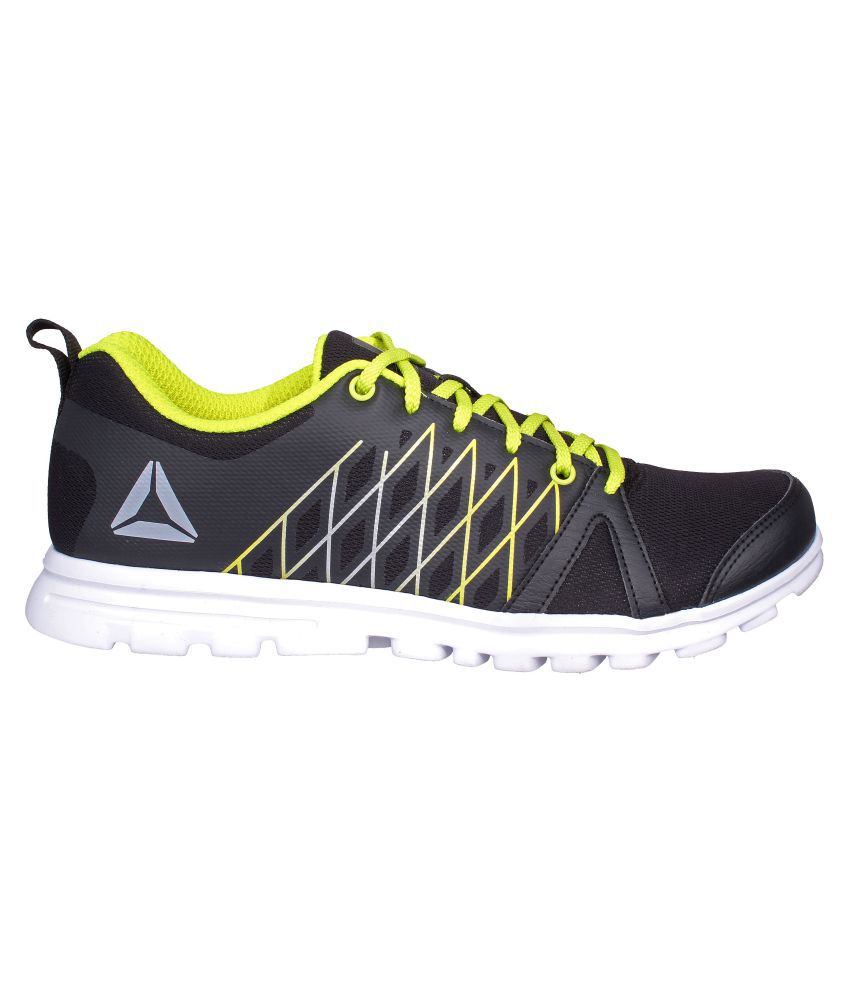 reebok black sports shoes snapdeal