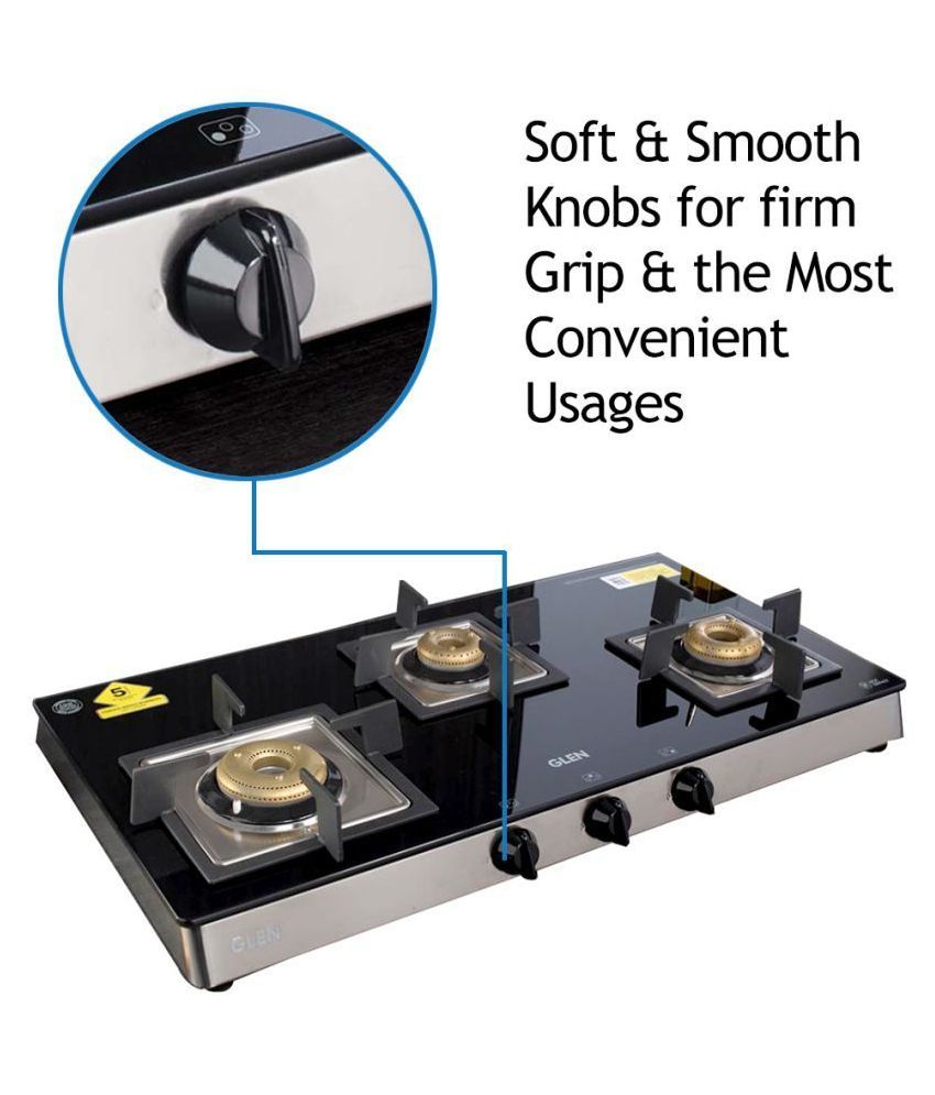 Glen 1038 3 Burner Manual Gas Stove Price in India Buy Glen 1038 3
