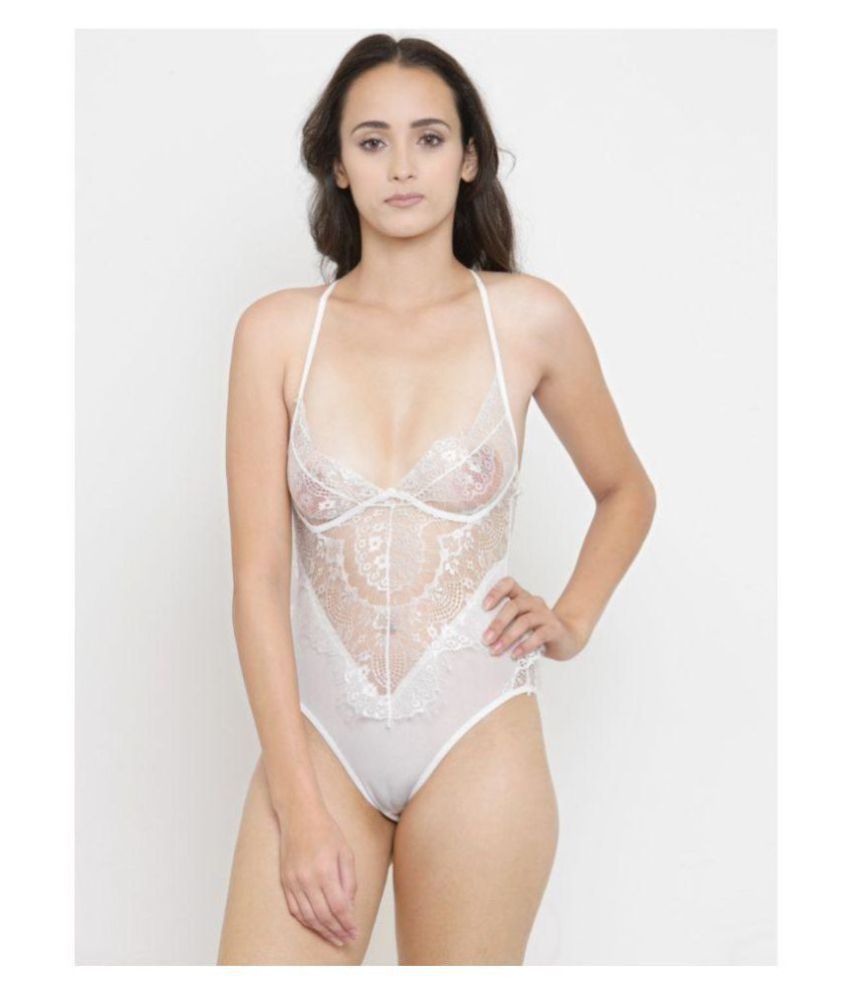 Buy N Gal Lace Teddies White Online At Best Prices In India Snapdeal 7435