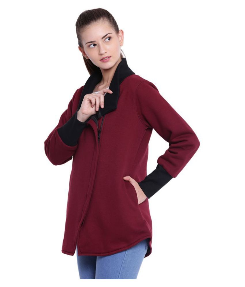maroon parka jacket