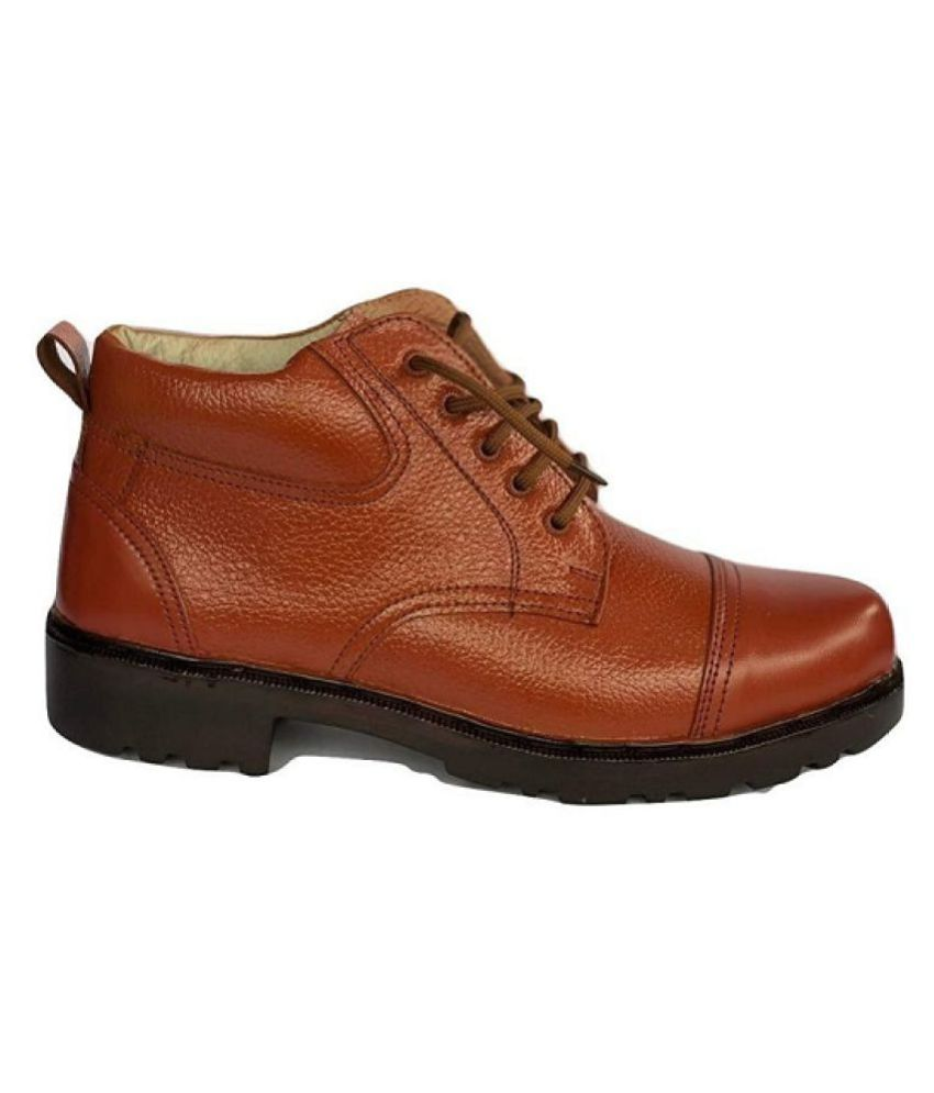 tan colour police shoes
