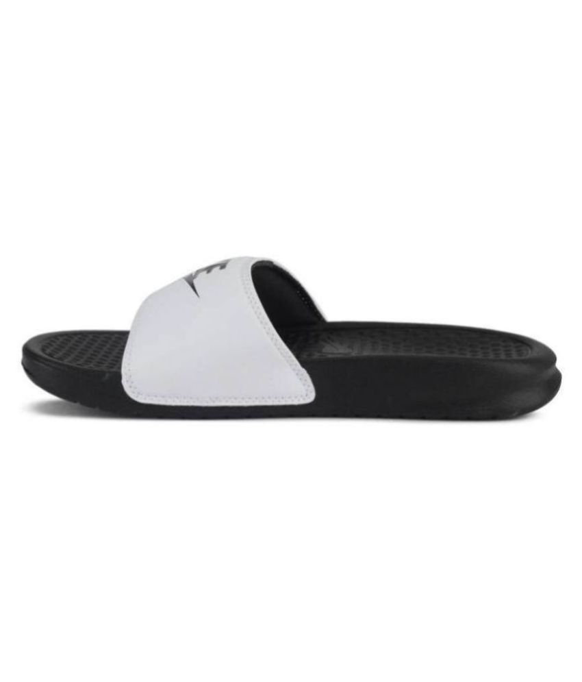 nike slippers white