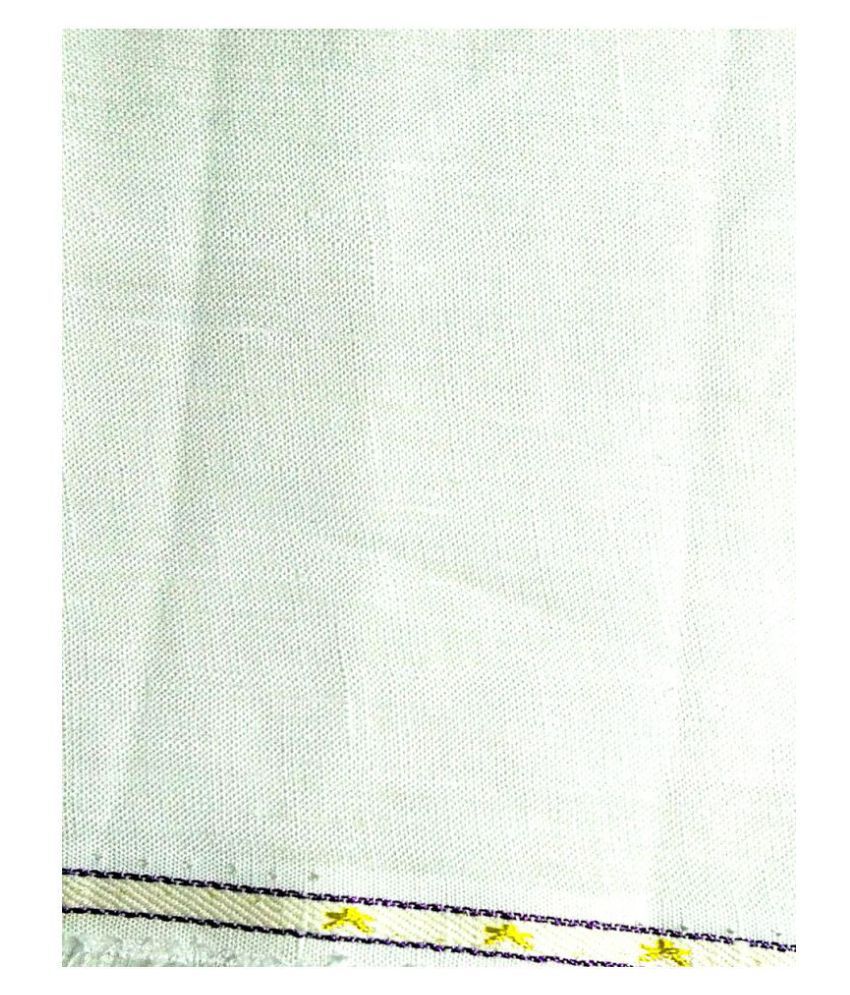 NS Fabric White Linen Unstitched Shirt pc