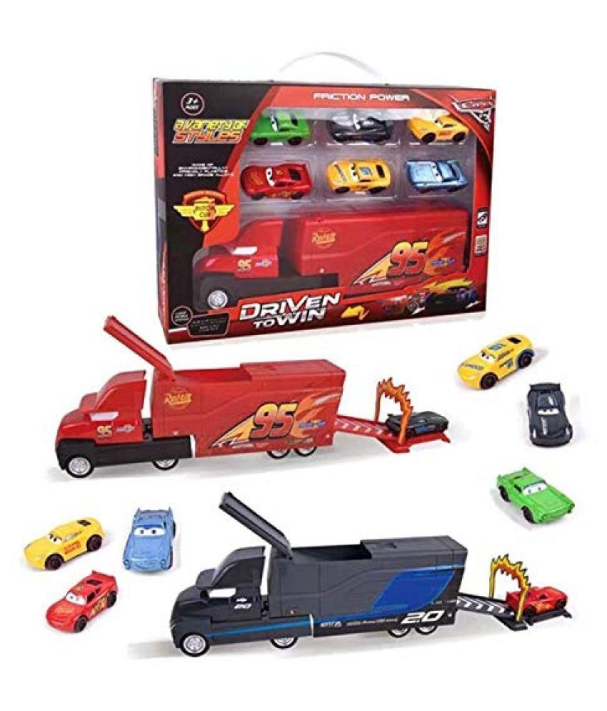 Yatri Enterprise 7 Pieces Set Disney Pixar Cars 3 Lightning Mcqueen Jackson Storm Mack Uncle Truck 1 55 Alloy Toy Truck Cars Toy For Children Multicolour Buy Yatri Enterprise 7 Pieces Set Disney