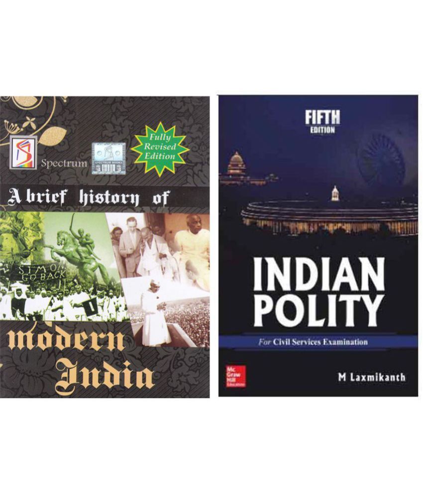 Combo Books Indian Polity 5th Edition And A Brief History Of Modern ...