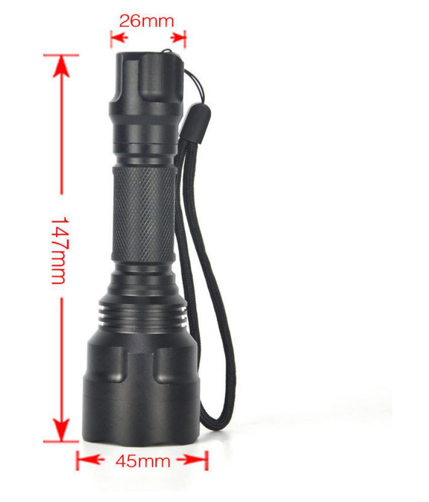 T6 LED Tactical Flashlight with 2 in 1 Pressure Switch Picatinny Rail Mount