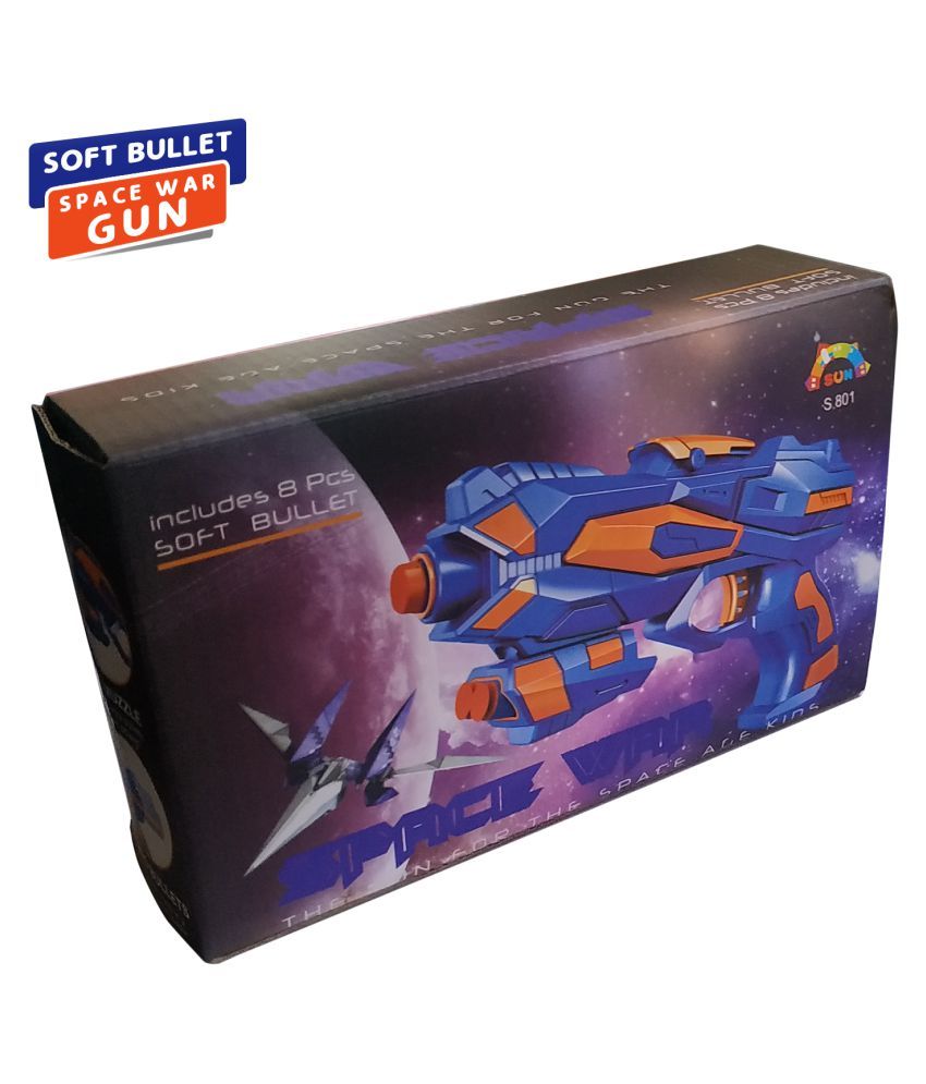 NHR Foam Blaster Gun with Free 8 Bullets, Blue Buy NHR Foam Blaster