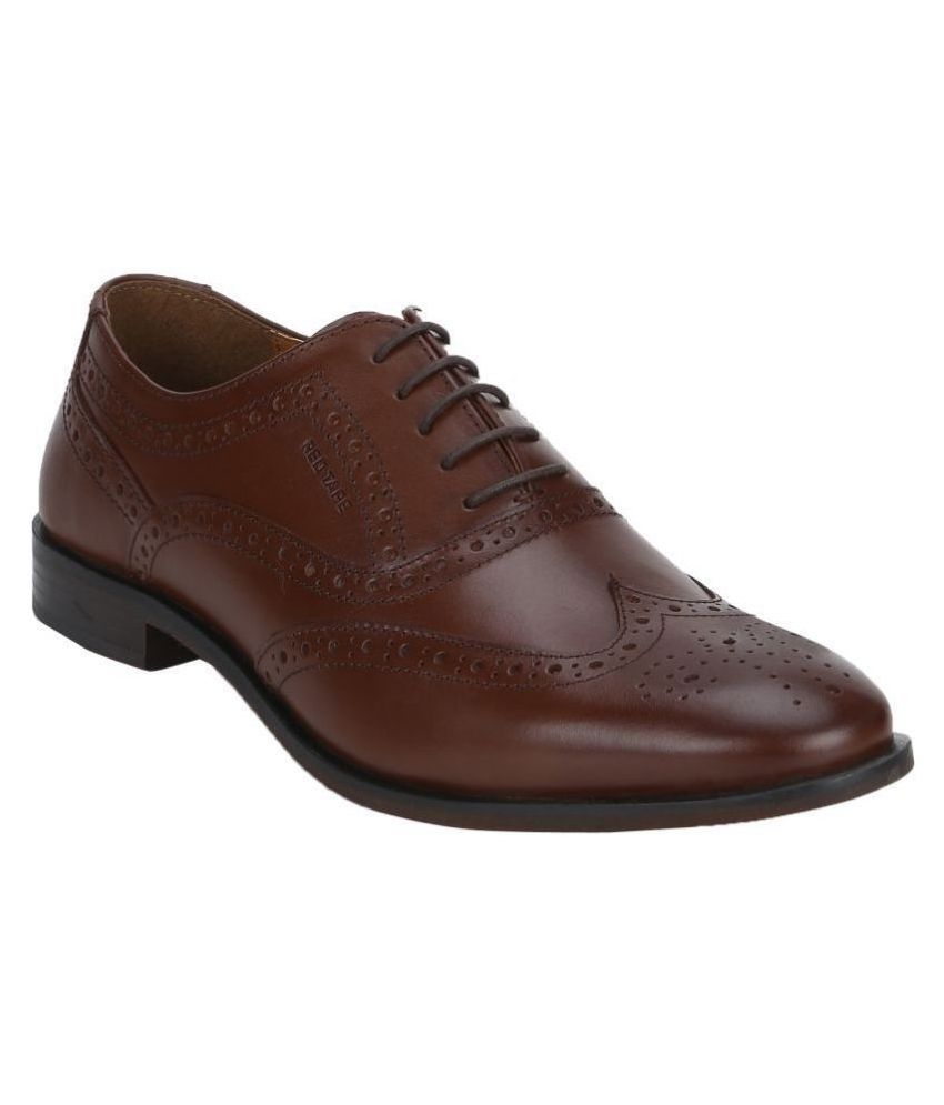 red tape brown brogue shoes
