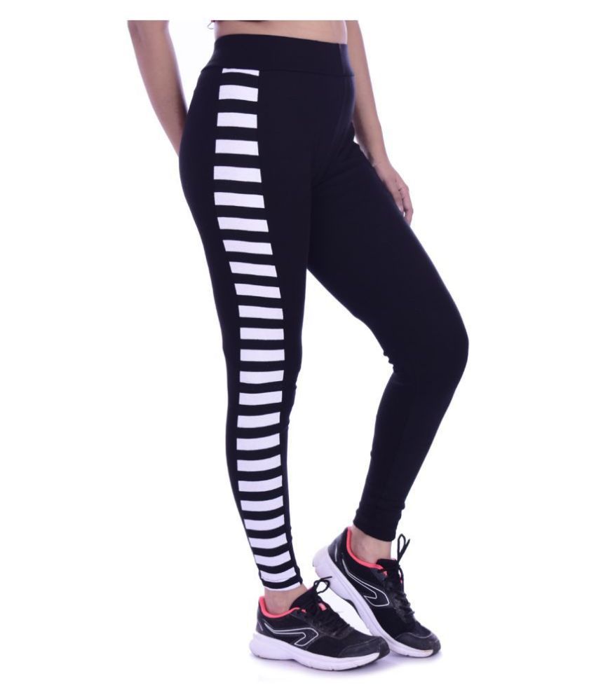 black cotton jeggings