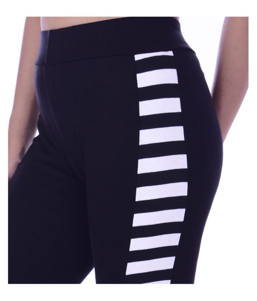 black cotton jeggings