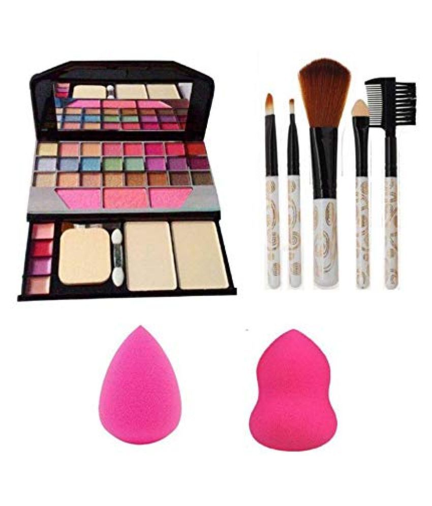 RTB Combo of Set of 5 Brush, 2 Sponge & 1 Makeup Kit Buy RTB Combo of