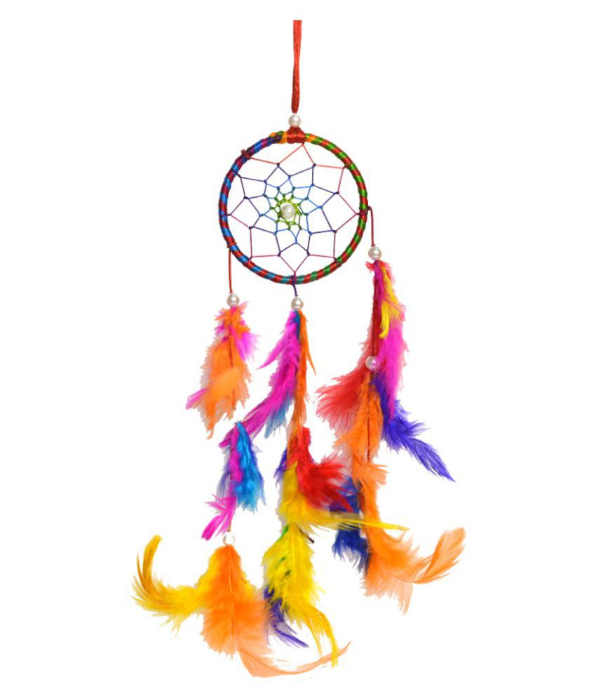     			Santarms Feather Multicolour Dream Catcher - Pack of 1 ( 17 X 7 cms )