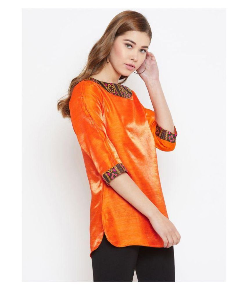 neon silk top