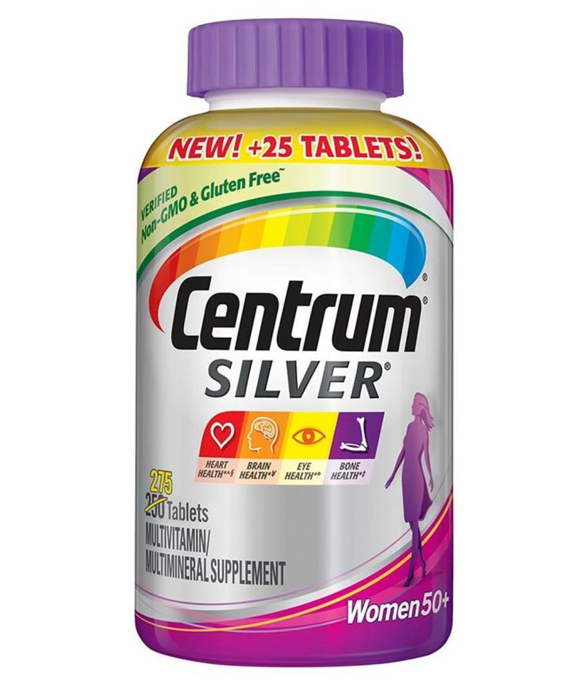 Centrum Silver Women 50+ Multivitamin/Multimineral Supplements 275 No.s ...