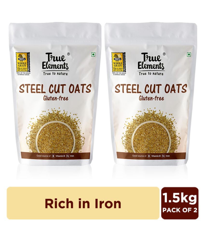 True Elements Steel Cut Oats Gluten Free 1500g each Pack