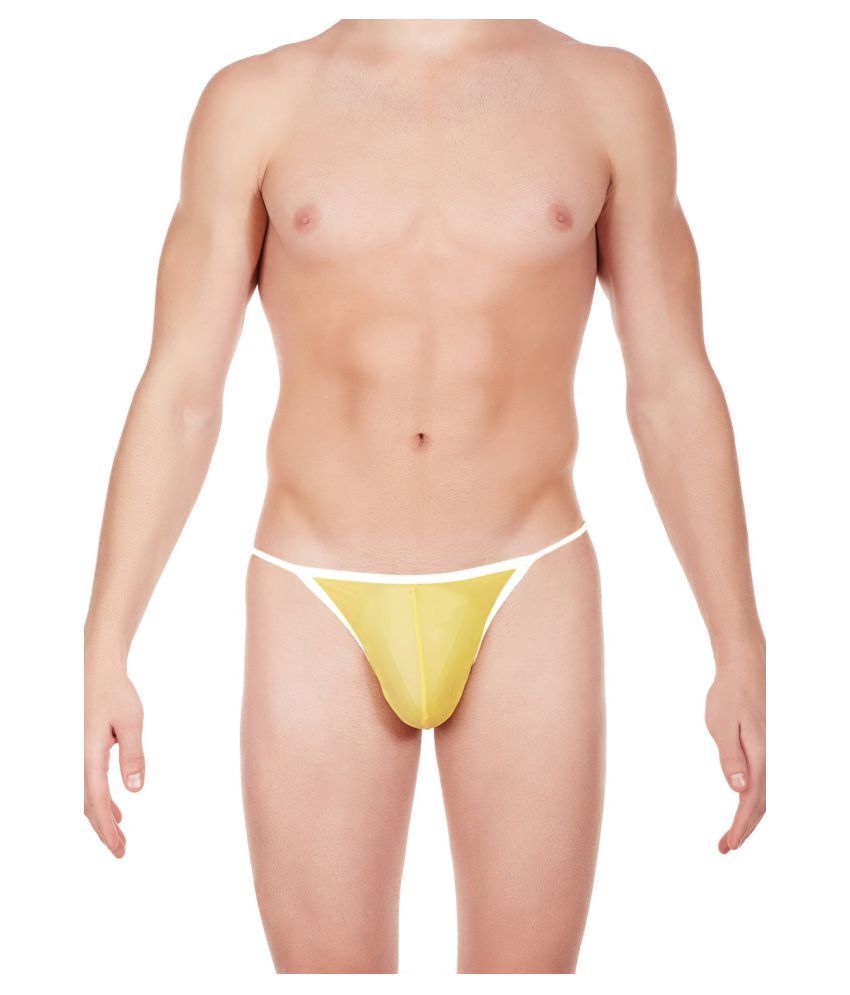     			La Intimo Pack of 1 Nylon Briefs For Men's ( Yellow )