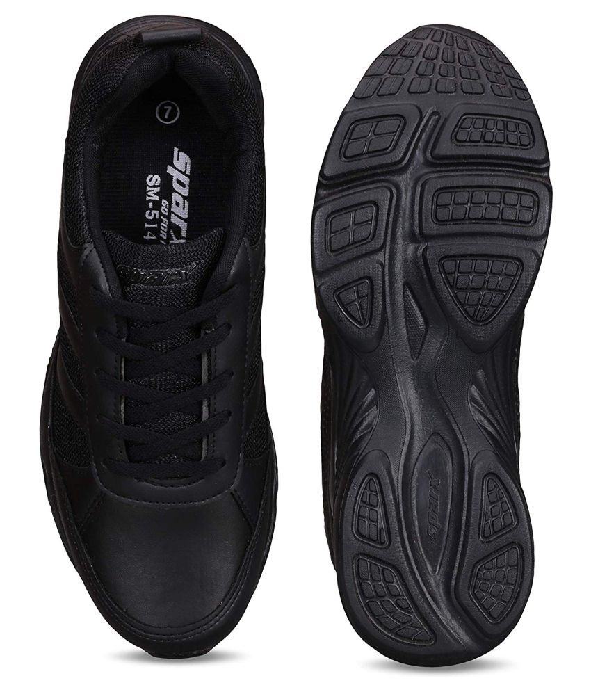 sparx black shoes without laces