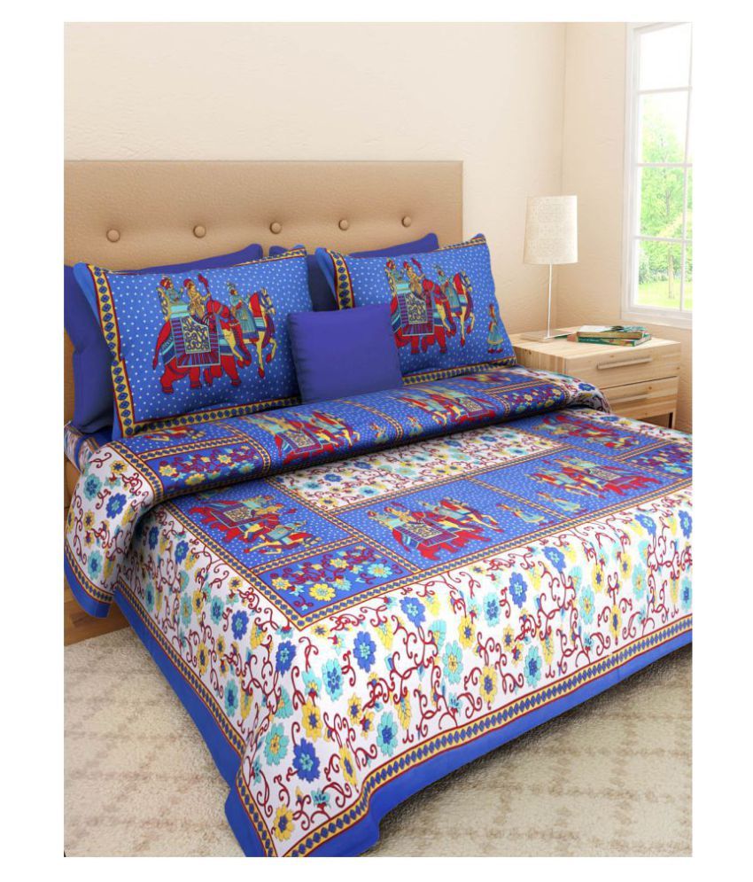 jaipur fashion Cotton Double Bedsheet with 2 Pillow Covers Buy jaipur