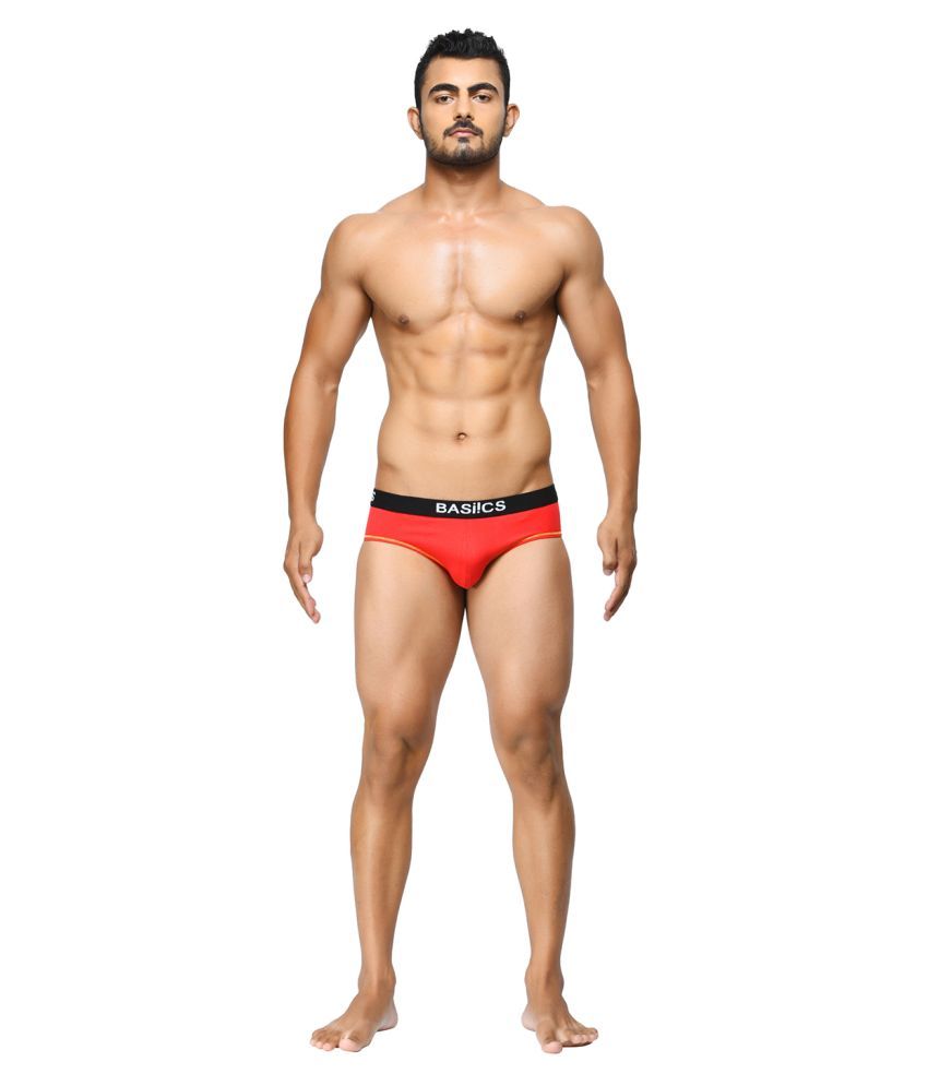     			La Intimo Pack of 1 Cotton Briefs For Men's ( Red )