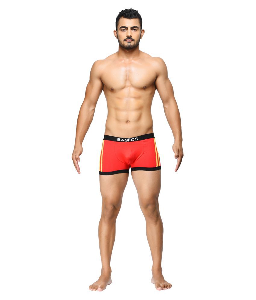     			La Intimo Pack of 1 Cotton Trunk For Men's ( Red )