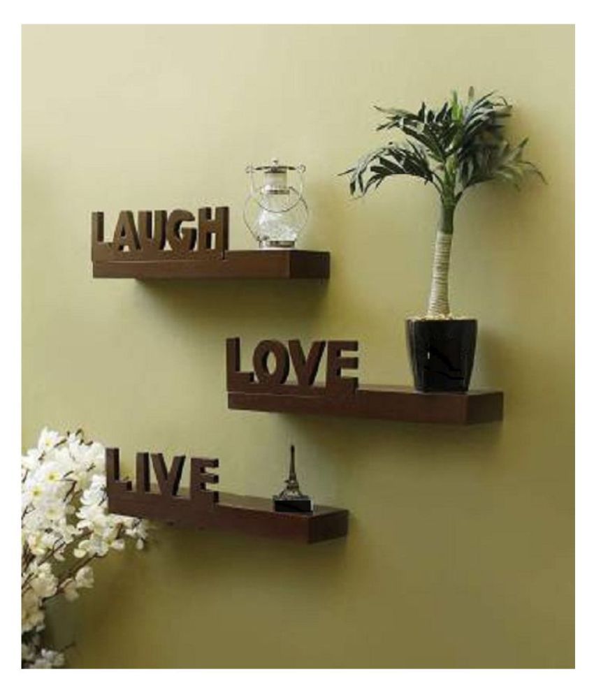 Olympic Arts Floating Shelves Brown Mdf Pack Of 3 Buy Olympic Arts Floating Shelves Brown Mdf Pack Of 3 At Best Price In India On Snapdeal