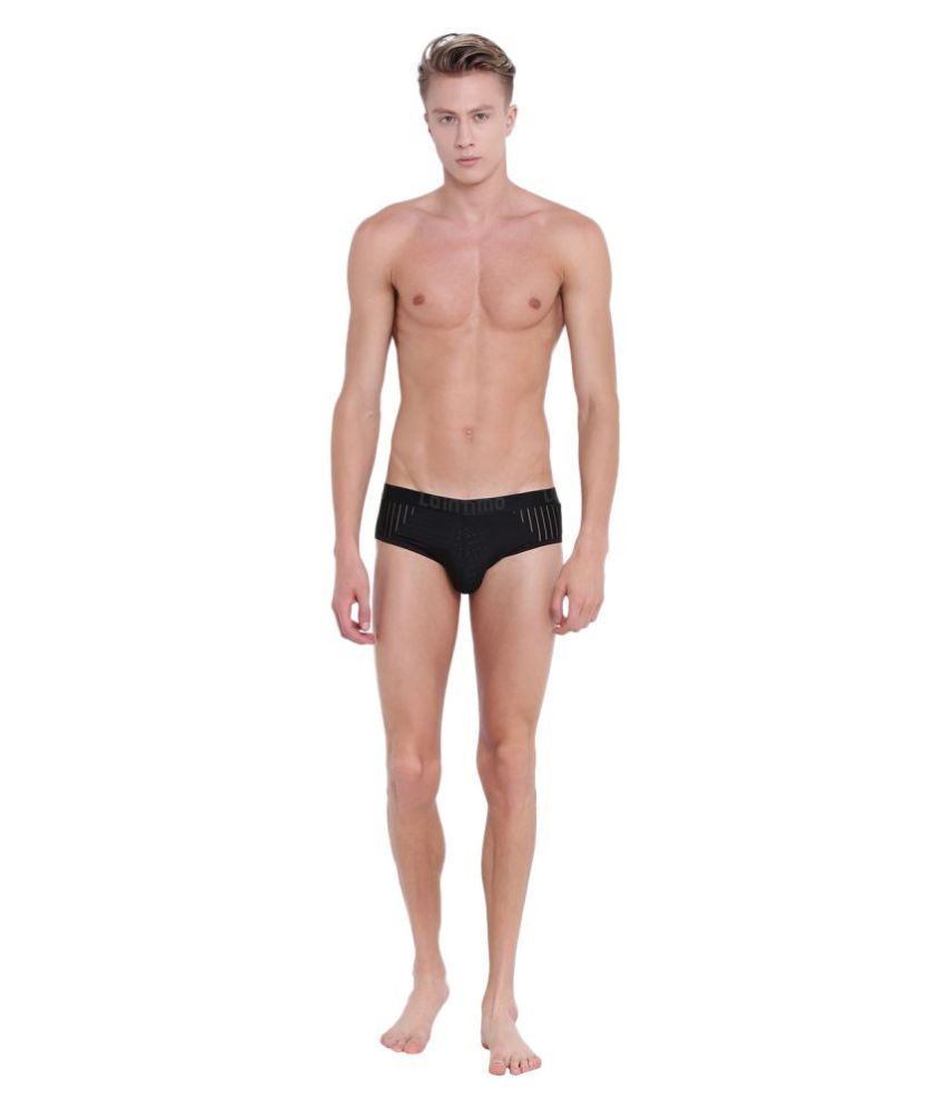     			La Intimo Pack of 1 Polyester Trunks For Men's ( Black )