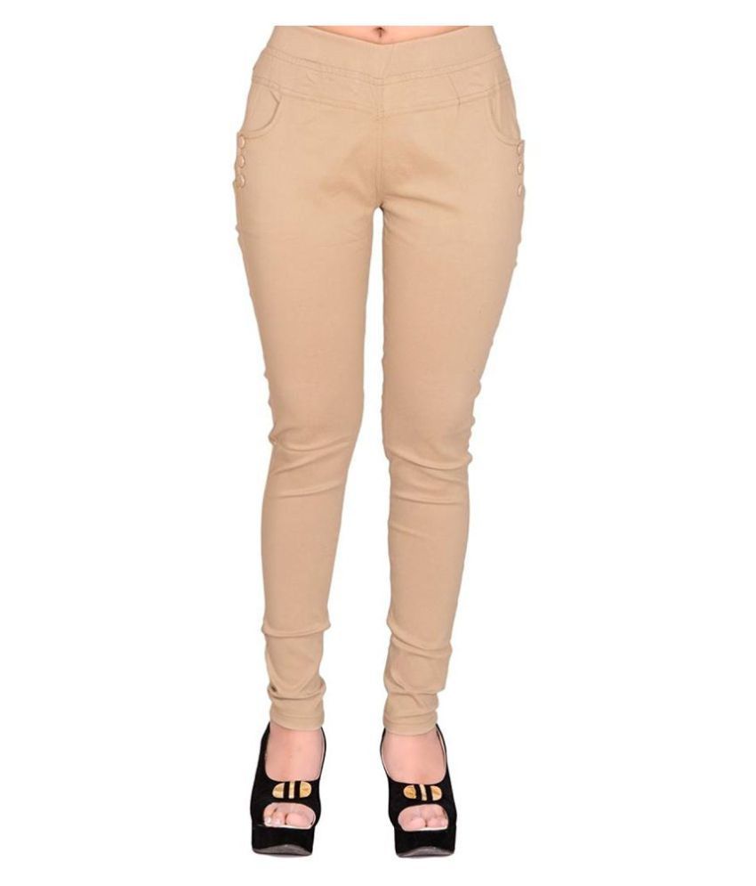 beige jeggings womens