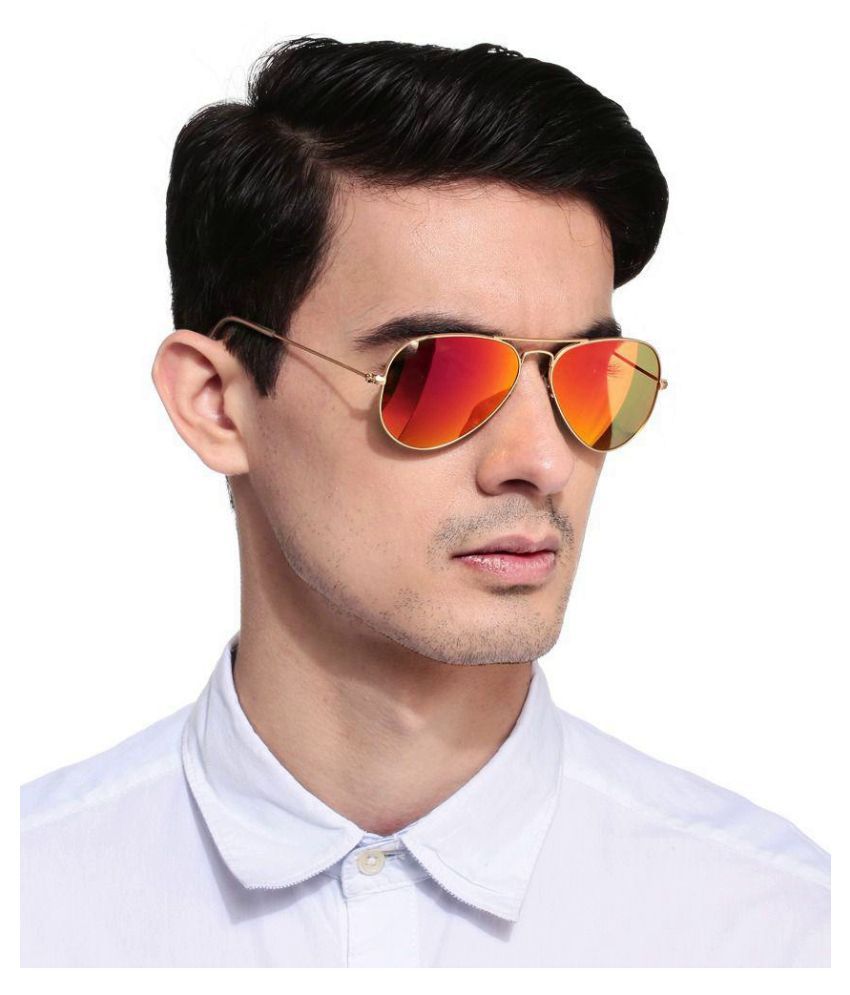 RESIST - Orange Aviator Sunglasses ( 3026 Glass ) - Buy RESIST - Orange ...