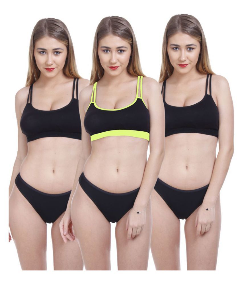 Buy Fashion Comfortz Cotton Lycra Bra And Panty Set Online At Best