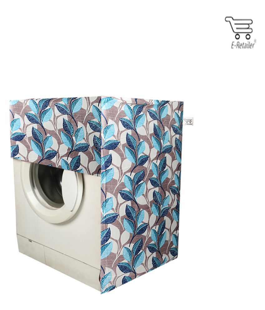     			E-Retailer Single Polyester Blue Washing Machine Cover for Universal 7 kg Front Load