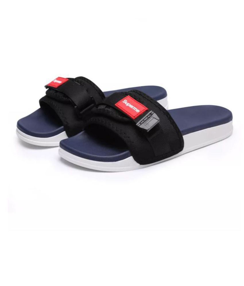 supreme slippers blue