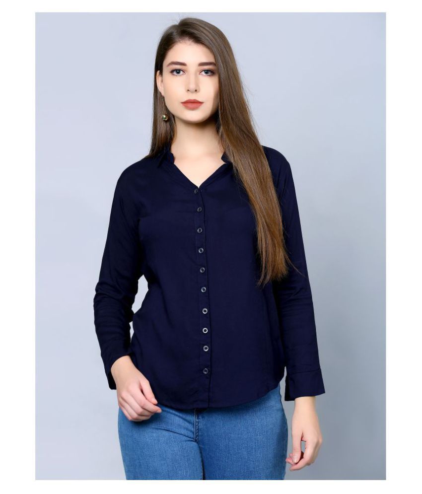 Buy V2 Blue Rayon Shirt Online at Best Prices in India - Snapdeal