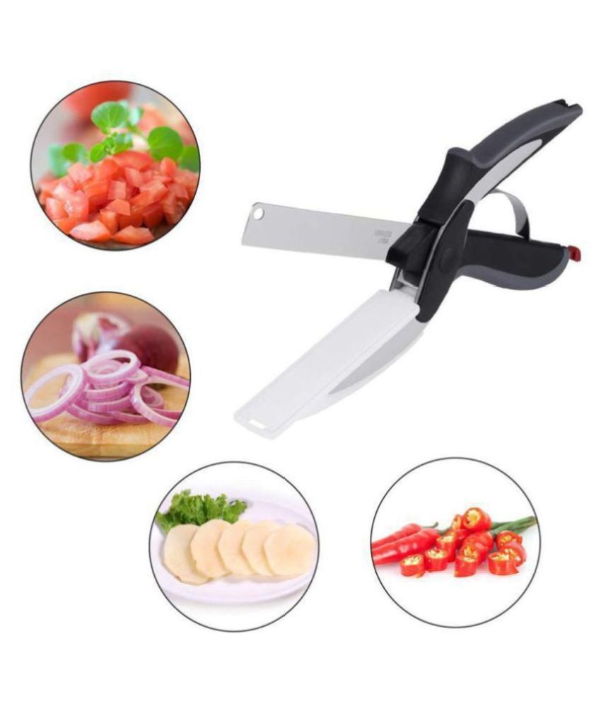 RANGANI 2 in 1 Clever Cutter Stainless Steel Vegetable Scissor - Length ...