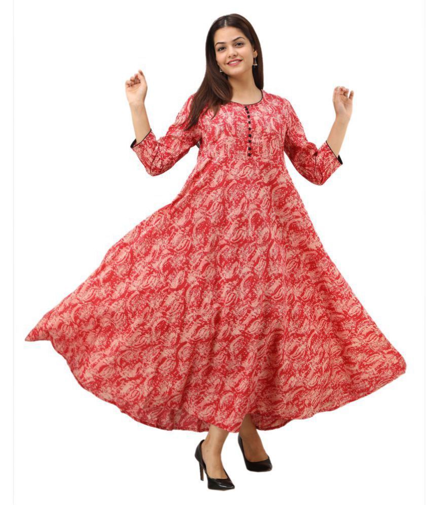 buy red anarkali online