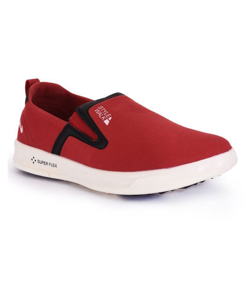 campus red colour shoes