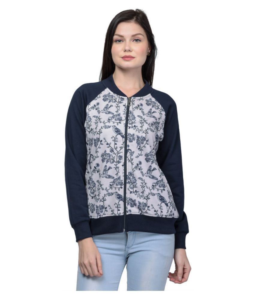     			Kaily Fleece Multi Color Zippered Sweatshirt
