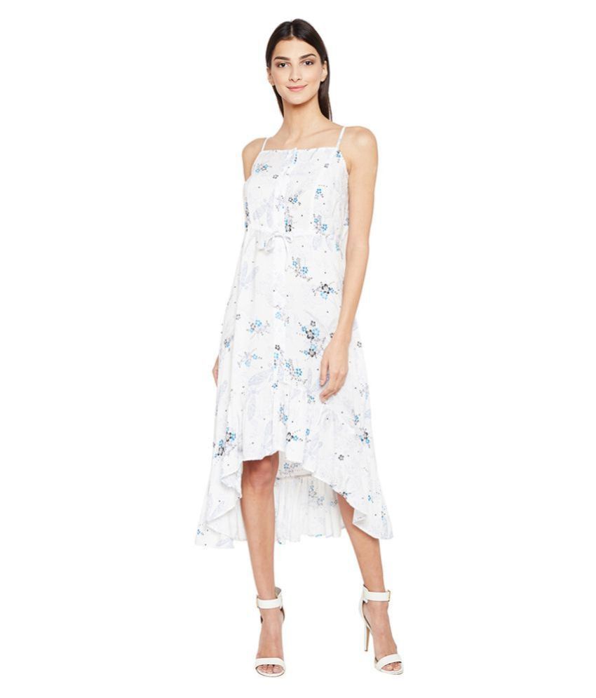     			Oxolloxo Viscose Off White A- line Dress