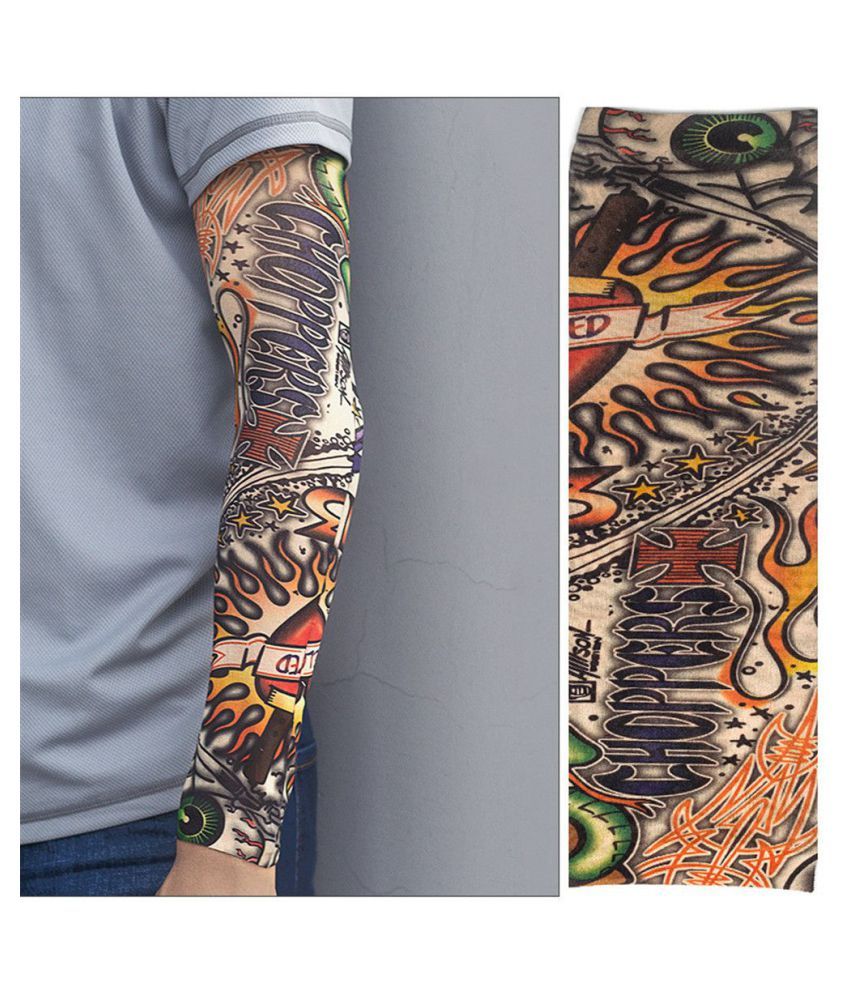 Tattoo Sleeve Sun UV Protection Stretch Arm Cover Cycling Driving Costume Dress