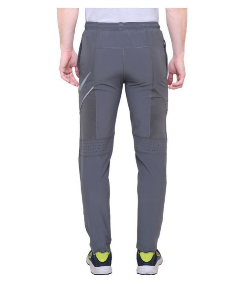 nike grey polyester lycra trackpants