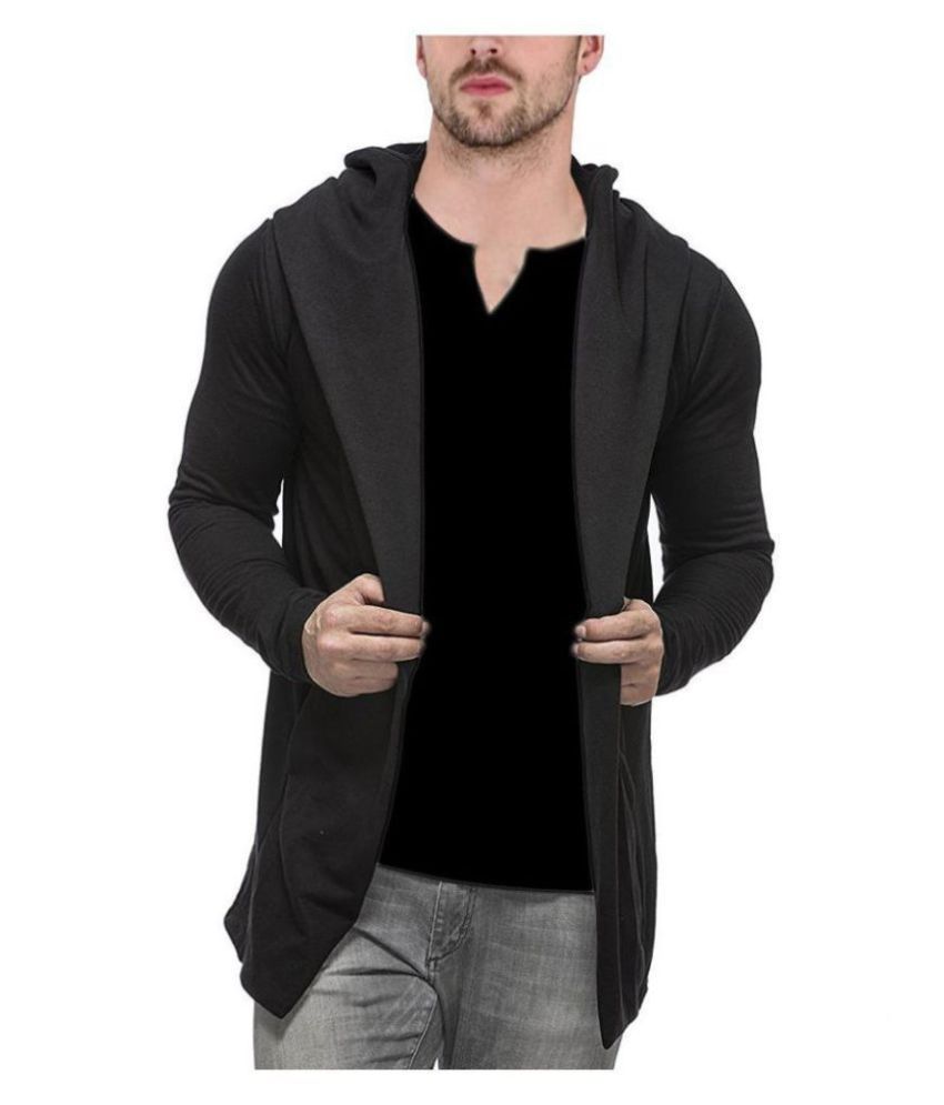 black hooded sweater mens