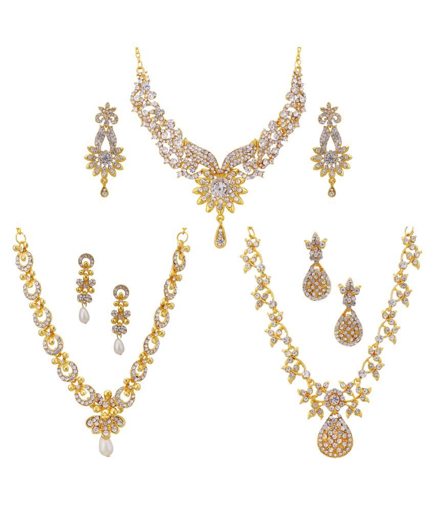 Sukkhi Alloy Golden Collar Contemporary/Fashion 18kt Gold Plated